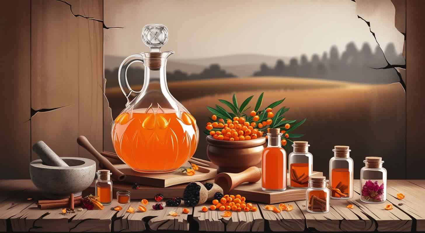 Sea buckthorn liqueur: 3 recipes at home